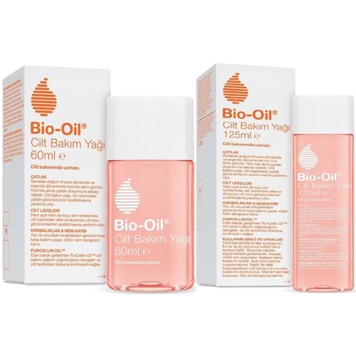 Bio-Oil Çatlak Oluşumunu Önleyici Cilt Bakım Yağı Karma 2 Li Set 125ML+60ML (Yeni Formül)