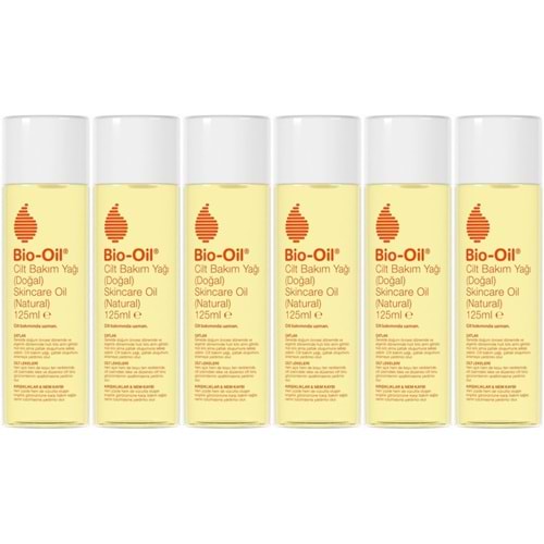 Bio-Oil %100 Natural Çatlak & Leke Karşıtı Nemlendirici Doğal Cilt Bakım Yağı 125ML (6 Lı Set)