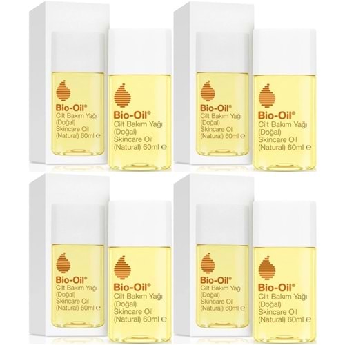 Bio-Oil %100 Natural Çatlak Karşıtı & Leke Karşıtı Nemlendirici Doğal Cilt Bakım Yağı 60ML (4Lü Set)