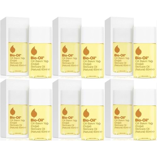 Bio-Oil %100 Natural Çatlak Karşıtı & Leke Karşıtı Nemlendirici Doğal Cilt Bakım Yağı 60ML (6Lı Set)