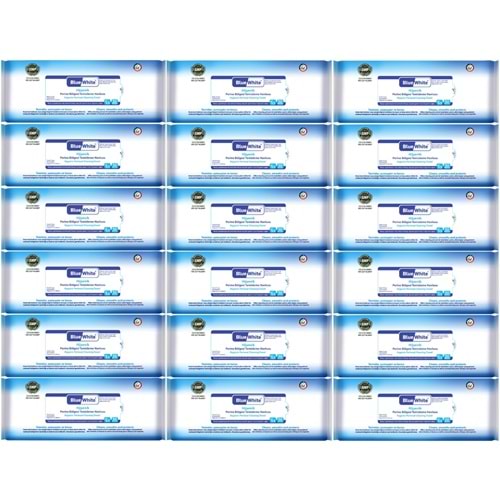 BlueWhite Yetişkin Perine Bölgesi Temizleme Mendil-Havlusu (18 li set) 50 Yaprak Hijyenik