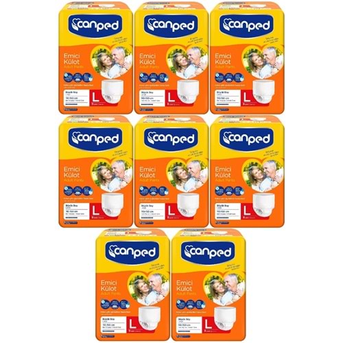 Canped Emici Külot Yetişkin Bezi Büyük-Large 64 Adet (8Pk*8)