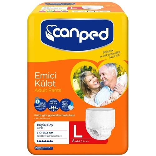 Canped Emici Külot Yetişkin Bezi Büyük-Large 24 Adet (3Pk*8)