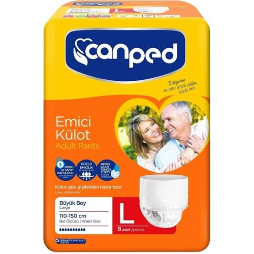 Canped Emici Külot Yetişkin Bezi Büyük-Large 40 Adet (5Pk*8)