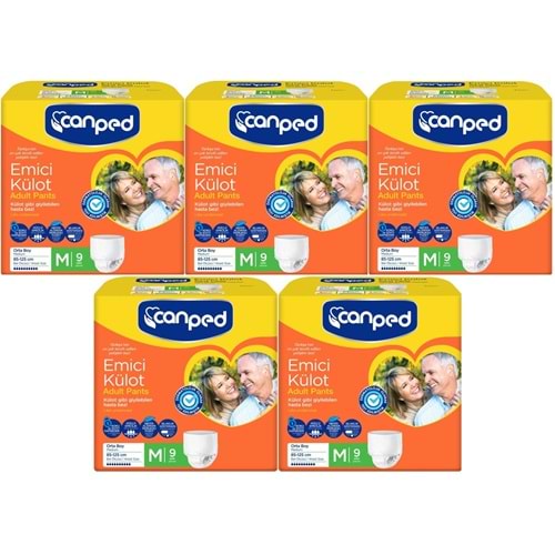Canped Emici Külot Yetişkin Bezi M - Orta 45 Adet (5PK*9)