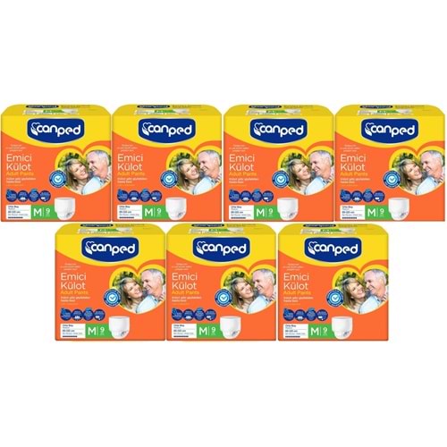 Canped Emici Külot Yetişkin Bezi M - Orta 63 Adet (7PK*9)