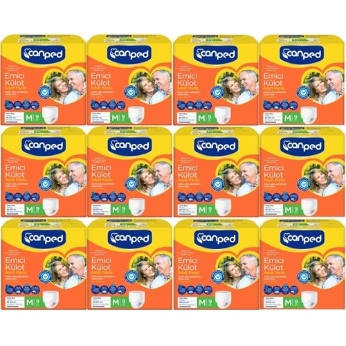 Canped Emici Külot Yetişkin Bezi M - Orta 108 Adet (12PK*9)