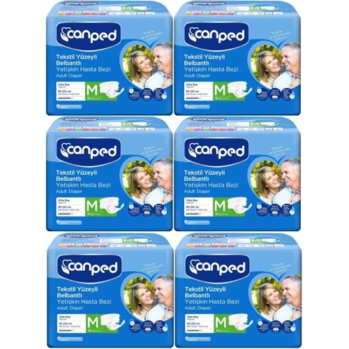 Canped Yetişkin Bezi Bel Bantlı Tekstil Yüzey M - Orta - Medium 108 Adet
