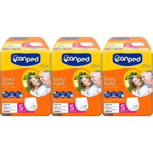 Canped Emici Külot Yetişkin Bezi S-Küçük Small 27 Adet (3PK*9)