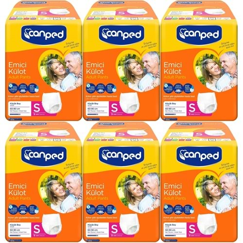 Canped Emici Külot Yetişkin Bezi S-Küçük Small 54 Adet (6PK*9)