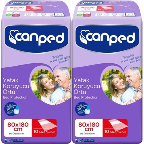 Canped Yetişkin Yatak Koruyucu Örtü Extra 80 x 180 CM (XL) 20 Adet