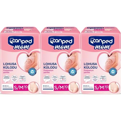 Canped Mom Lohusa Külodu - Külot Bez S - Small - Küçük / M - Medium - Orta 30 Adet (3PK*10)