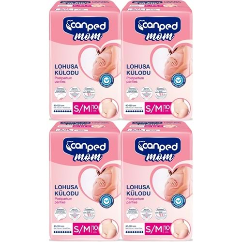 Canped Mom Lohusa Külodu - Külot Bez S - Small - Küçük / M - Medium - Orta 40 Adet (4PK*10)