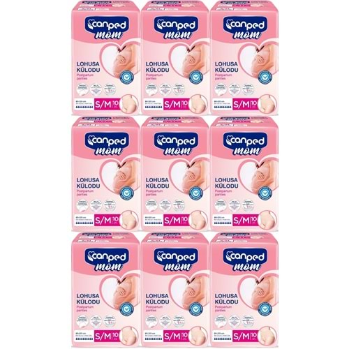 Canped Mom Lohusa Külodu - Külot Bez S - Small - Küçük / M - Medium - Orta 90 Adet (9PK*10)