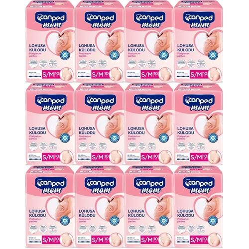 Canped Mom Lohusa Külodu - Külot Bez S - Small - Küçük / M - Medium - Orta 120 Adet (12PK*10)