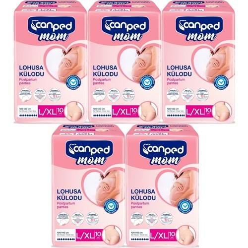 Canped Mom Lohusa Külodu - Külot Bez L - Large - Büyük / XL - Extra Large - 50 Adet (5PK*10)