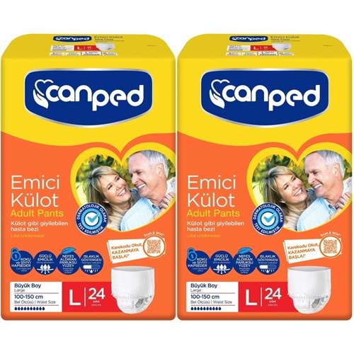 Canped Emici Külot Yetişkin Bezi L - Büyük - Large 48 Adet (2PK*24)
