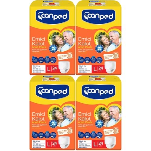 Canped Emici Külot Yetişkin Bezi L - Büyük - Large 96 Adet (4PK*24)