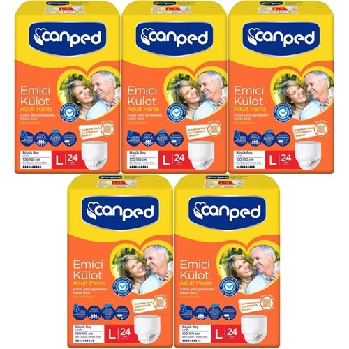 Canped Emici Külot Yetişkin Bezi L - Büyük - Large 120 Adet (5PK*24)