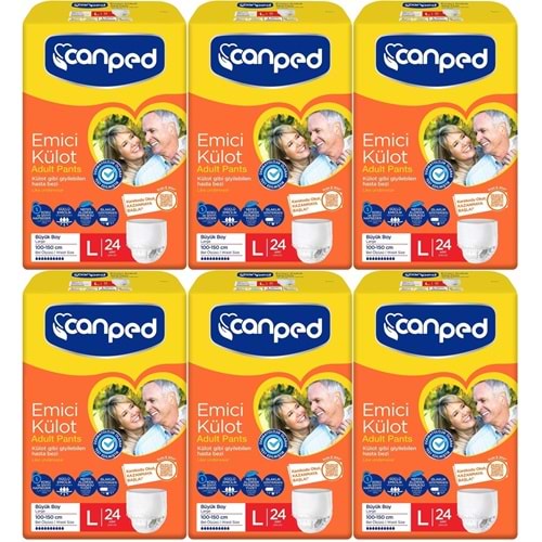 Canped Emici Külot Yetişkin Bezi L - Büyük - Large 144 Adet (6PK*24)