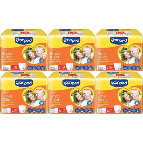 Canped Emici Külot Pants Yetişkin Bezi L - Büyük - Large Ekonomik Pk 84 Adet (6PK*14)