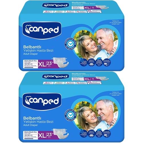 Canped Yetişkin Bezi Bel Bantlı Tekstil Yüzey XL - Ekstra Large - Extra Large 46 Adet