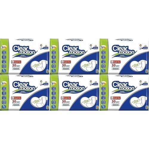 Clearmotion Yetişkin Bezi Bel Bantlı L - Büyük - Large 180 Adet (6PK*30)