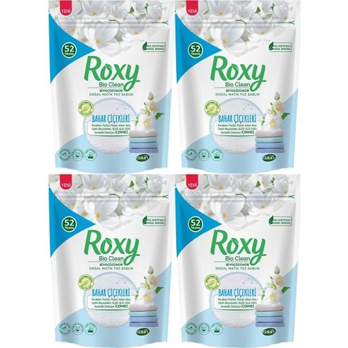 Dalan Roxy Bio Clean Matik Sabun Tozu 1.6Kg Bahar Çiçekleri (4 Lü Set) (208 Yıkama)