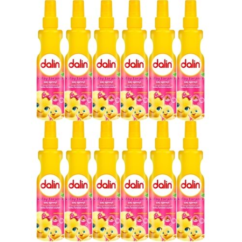 Dalin Kolay Saç Tarama Spreyi 200ML Badem Özlü (12 Li Set)