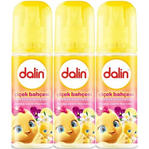 Dalin Bebek Kolonyası 150ML Çiçek Bahçesi (Menekşe-Yasemin-Limon Kokulu) (3 Lü Set)