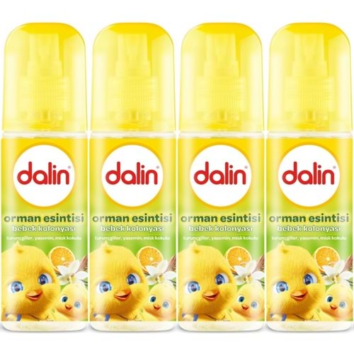 Dalin Bebek Kolonyası 150ML Orman Esintisi (Turunçgiller-Yasemin-Misk Kokulu) (4 Lü Set)