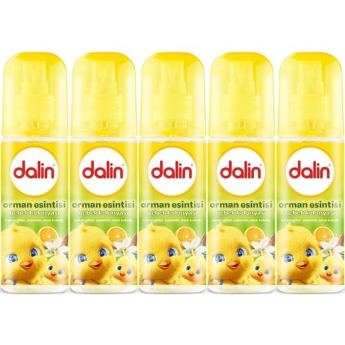 Dalin Bebek Kolonyası 150ML Orman Esintisi (Turunçgiller-Yasemin-Misk Kokulu) (5 Li Set)