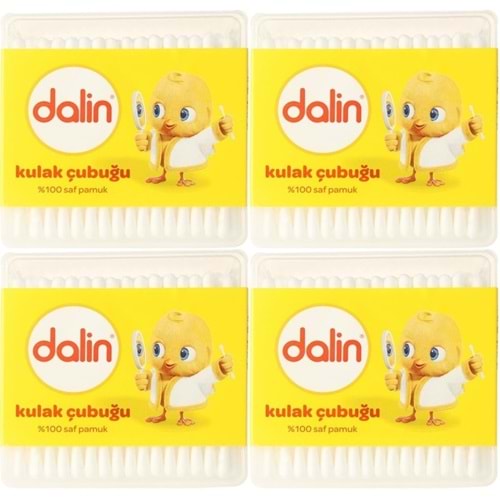 Dalin Kulak Çubuğu 100 Adet (4 Lü Set)