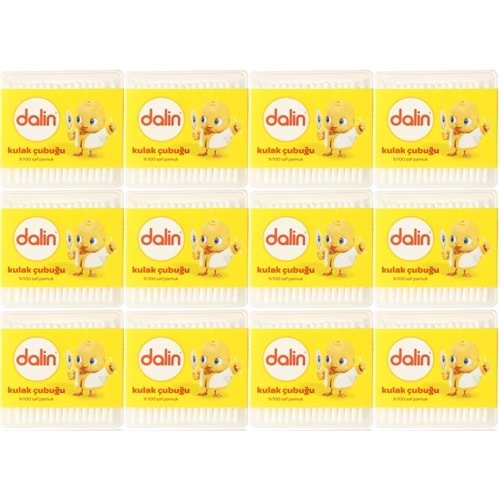 Dalin Kulak Çubuğu 100 Adet (12 Li Set)