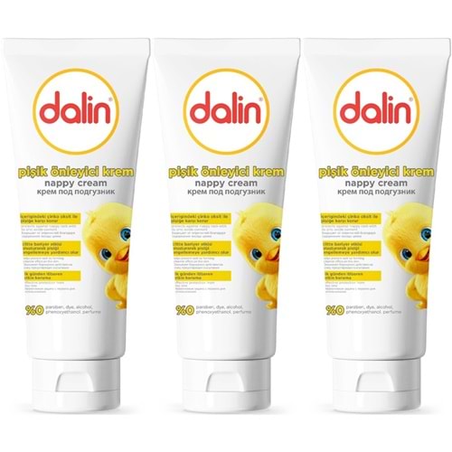 Dalin Pişik öneliyici Krem/Pişik Kremi 100ML (Bebekler İçin) (3 Lü Set)