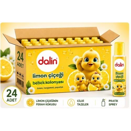 Dalin Bebek Kolonyası 150ML Limon Çiçeği (Limon-Bergomat-Papatya) (24 Lü Set)