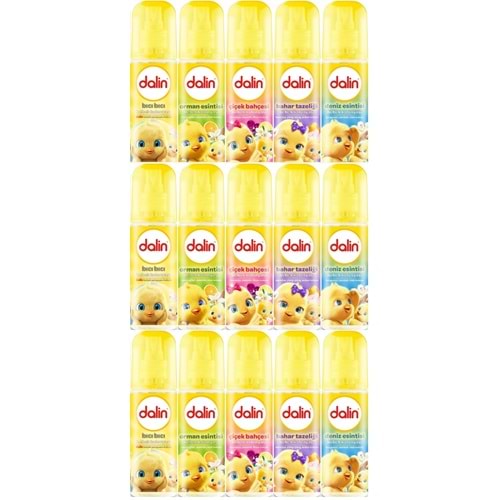 Dalin Bebek Kolonyası 150ML (Bıcı Bıcı-Orman-Çiçek-Bahar-Deniz) Karma 15 Li Set