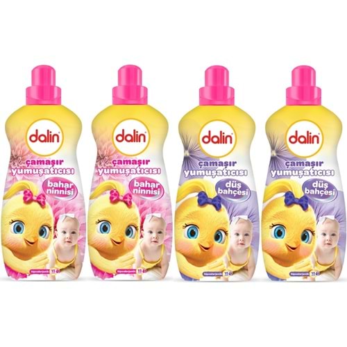 Dalin Çamaşır Yumuşatıcı 1500ML Bahar Ninnisi + 1500ML Düş Bahçesi (Karma 4 Lü Set)