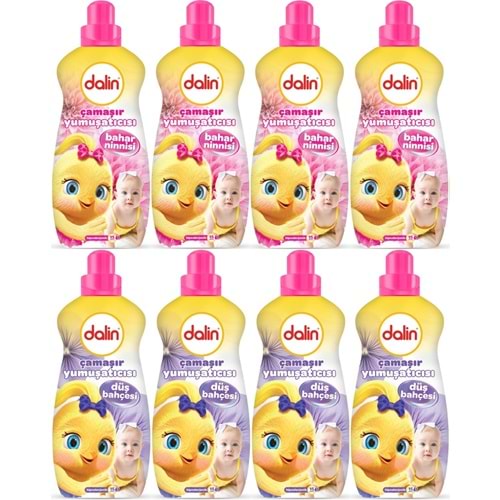 Dalin Çamaşır Yumuşatıcı 1500ML Bahar Ninnisi + 1500ML Düş Bahçesi (Karma 8 Li Set)