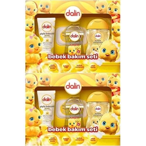 Dalin Bebek Bakım Seti 4 Parça (Kutulu) Yenidoğan Seti (Karma 2 Li Set)