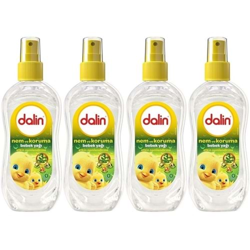 Dalin Bebek Yağı 200ML Sprey Nem ve Koruma (4 Lü Set)