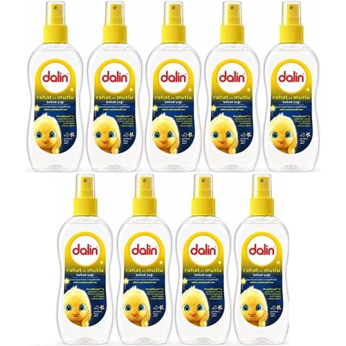 Dalin Bebek Yağı 200ML Sprey Rahat ve Mutlu (9 Lu Set)