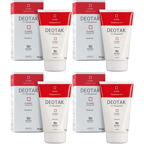 Deotak Krem Deodorant Unisex 35ML Classic (Normal Cilt) (4 Lü Set)