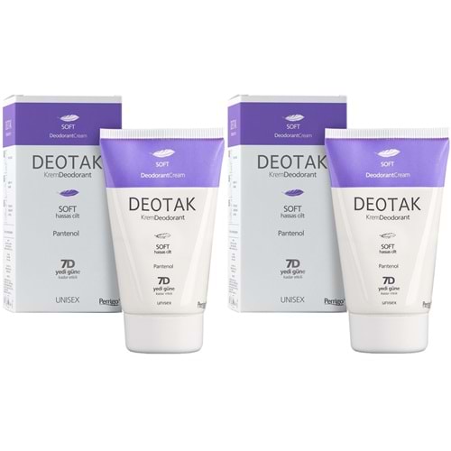 Deotak Krem Deodorant Unisex 35ML Soft (Hassas Cilt) (2 Li Set)