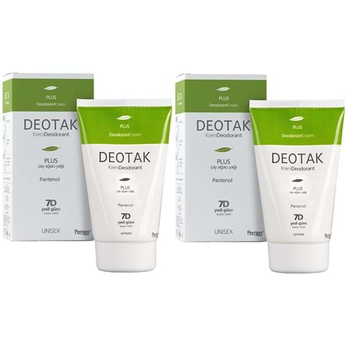 Deotak Krem Deodorant Unisex 35ML Plus (Çay Ağaçı Yağı) (2 Li Set)