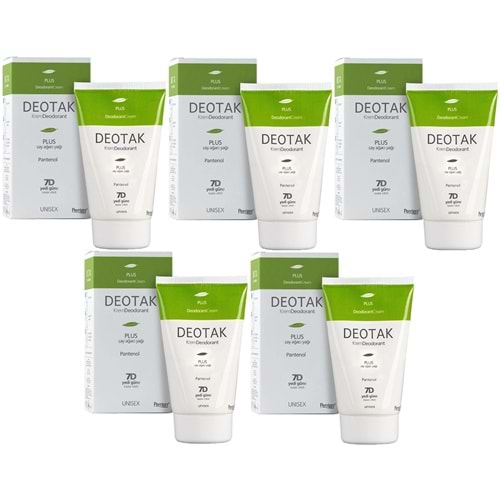 Deotak Krem Deodorant Unisex 35ML Plus (Çay Ağaçı Yağı) (5 Li Set)