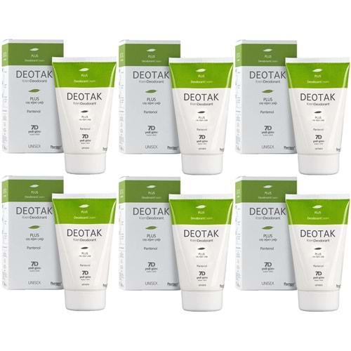 Deotak Krem Deodorant Unisex 35ML Plus (Çay Ağaçı Yağı) (6 Lı Set)