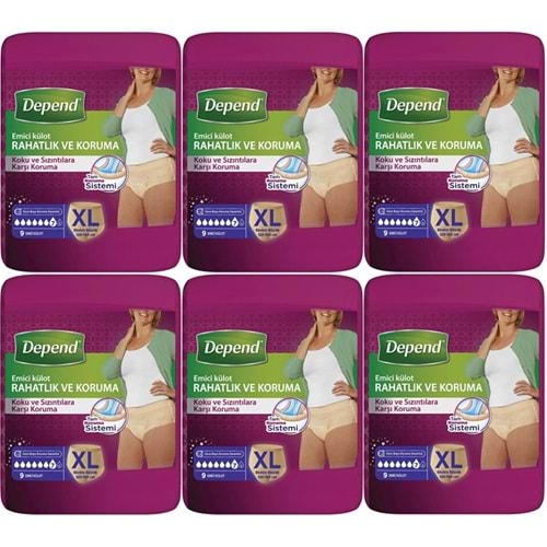 Depend Emici Külot Yetişkin Bezi XL Extra Büyük 54 Adet