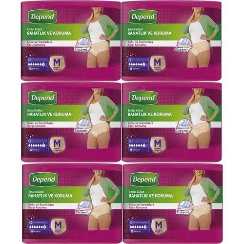 Depend Emici Külot Yetişkin Bezi Avantaj Pk Orta Kadın 96 Adet