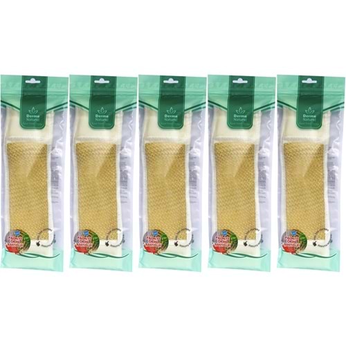 Derma Naturel Palmiye Örme İpli Banyo Kemeri (8*24CM) (5 Li Set)
